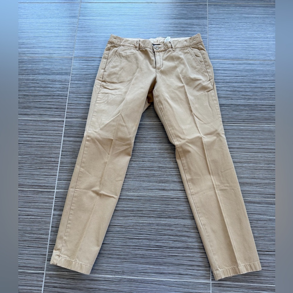 J. Crew  Khaki Waverley Chinos Size 10, 100% cotton